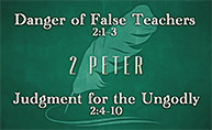 Warren Camp's custom graphic highlighting the danger of false teachers and the judgment of the ungodly