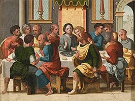 'The Last Supper' painting by a Pieter Coecke van Aelst follower