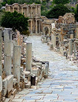Photo of Curetes Street in Ephesus, Turkey, today