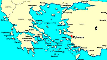 Click for an enlargement of this 'City of Ephesus' map, seen on ephesusturkey.com. An enlargement of this 'City of Ephesus' map can be seen on ephesusturkey.com.