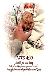 Click to enlarge Warren Camp's custom Scripture picture of Acts 4:30. Warren Camp's custom Scripture picture of Acts 4:30