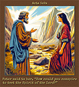 Click to enlarge Warren Camp's custom Scripture picture of Acts 5:9a. Warren Camp's custom Scripture picture of Acts 5:9a