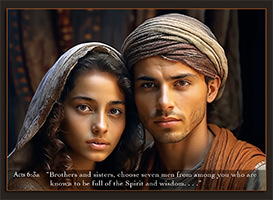 Click to enlarge Warren Camp's custom Scripture picture of Acts 6:3a. Warren Camp's custom Scripture picture of Acts 6:3a