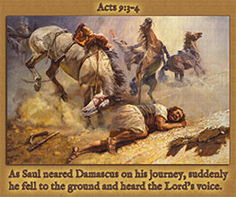 Saul's conversion as he approached Damascus