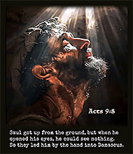 Picture of Saul who could see nothing