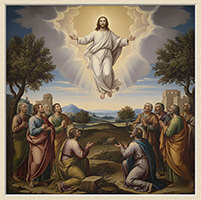 Click to enlarge Warren's Scripture picture of Jesus' ascension. Warren's Scripture picture of Jesus' ascension