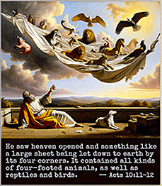 AI picture of Peter's strange vision