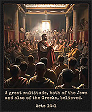 Picture of Acts 14:1 in action