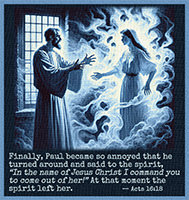 Picture of Acts 16:18 in action