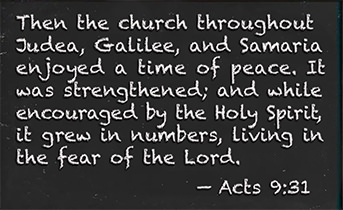 Warren's Scripture picture of Acts 9:31