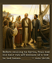 Picture of Acts 18:18b in action