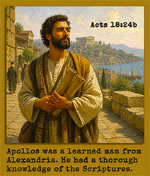 Picture of Acts 18:24b in action