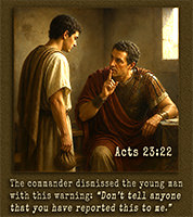 Picture of Acts 23:22 in action