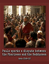 Picture of Acts 23:6–10 in action