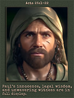Picture of Paul's accomplishments in Acts 25:1–22