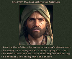 Picture of Paul's accomplishments in Acts 27:27–44
