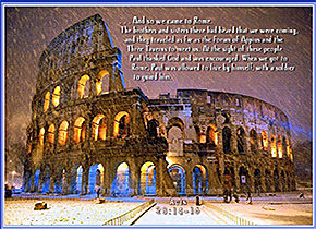 Warren Camp's custom Scripture picture of Acts 28:14–16'