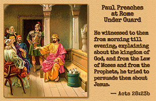 Warren Camp's custom Scripture picture of Acts 28:23b'