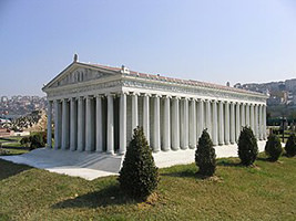 An enlargement of this 'Temple of Artemis' model can be seen onWikipedia.com.
