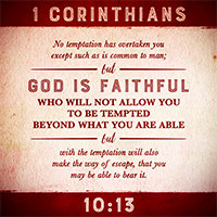 Enlargement of Warren's custom Scripture picture of 1 Corinthians 10:13