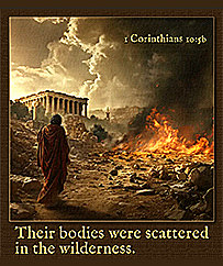 See the enlargement of Warren's custom Scripture picture of 1 Corinthians 10:5b