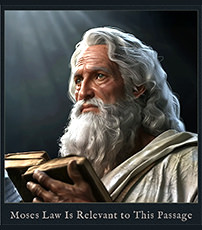 Enlarging Warren's 'Moses' picture reveals how Moses' Law is relevant to this passage.