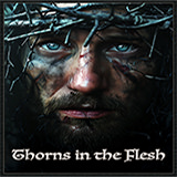 See the enlargement of Warren's custom Scripture picture of 'Thorns in the Flesh.'