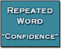 Image of repeated word 'confidence'