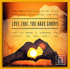 Warren's custom Scripture picture of Hebrews 6:10