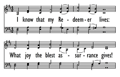 Music score of 'Power of the Blood'