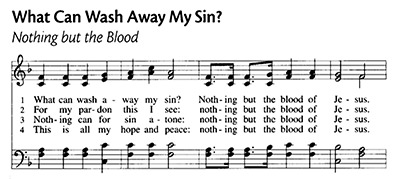 Music score of 'Power of the Blood'