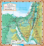 Map showing Mount Sinai and Mount Zion