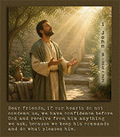 Warren 's custom Scripture picture of 1 John 3:21–22 NIV