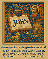 Warren Camp's styled image of 'Love Originates in God'