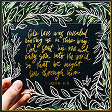 Warren's custom image of 1 John 4:9