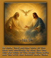 Click to enlarge Warren Camp's Scripture picture of 1 John 5:18. Warren Camp's Scripture picture of 1 John 5:18