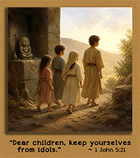 Click to enlarge Warren Camp's Scripture picture of 1 John 5:21. Warren Camp's Scripture picture of 1 John 5:21