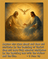Click to enlarge Warren Camp's Scripture picture of 2nd John 1:9. Warren Camp's Scripture picture of 2nd John 1:9