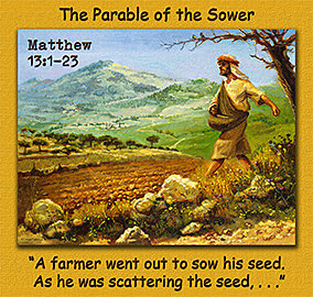 Scripture painting of Matthew 13:1–23 from gospelimages.com