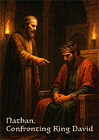 Nathan the prophet confronting King David