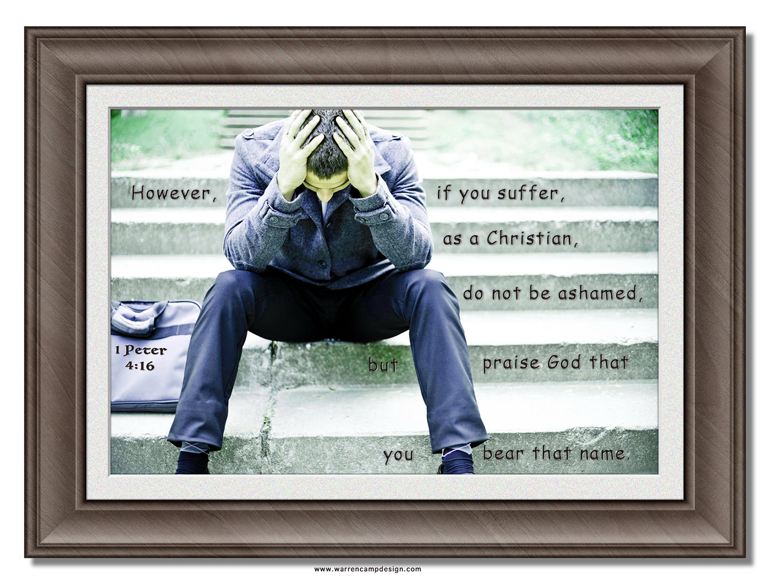 Scripture picture of 1st Peter 4:16, emphasizing the importance of how Christians are to suffer.