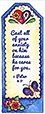 Thumbnail of Warren Camp's custom Bible bookmark 1 Peter 5:7