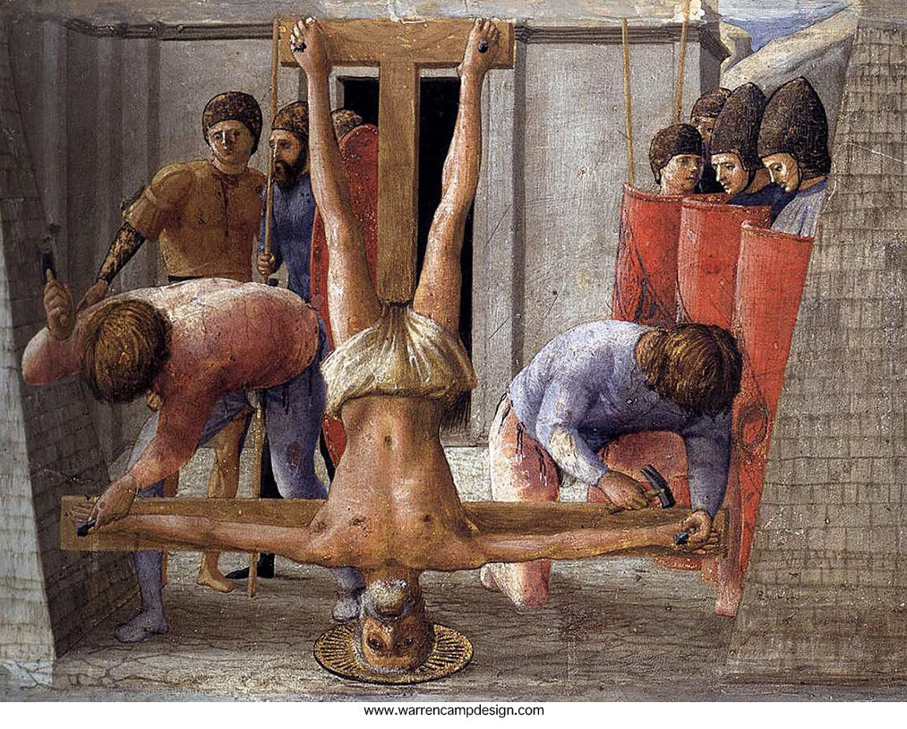 Photo of Masaccio's 1426 'Crucifixion of Saint Peter'
