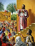 Image of Peter preaching