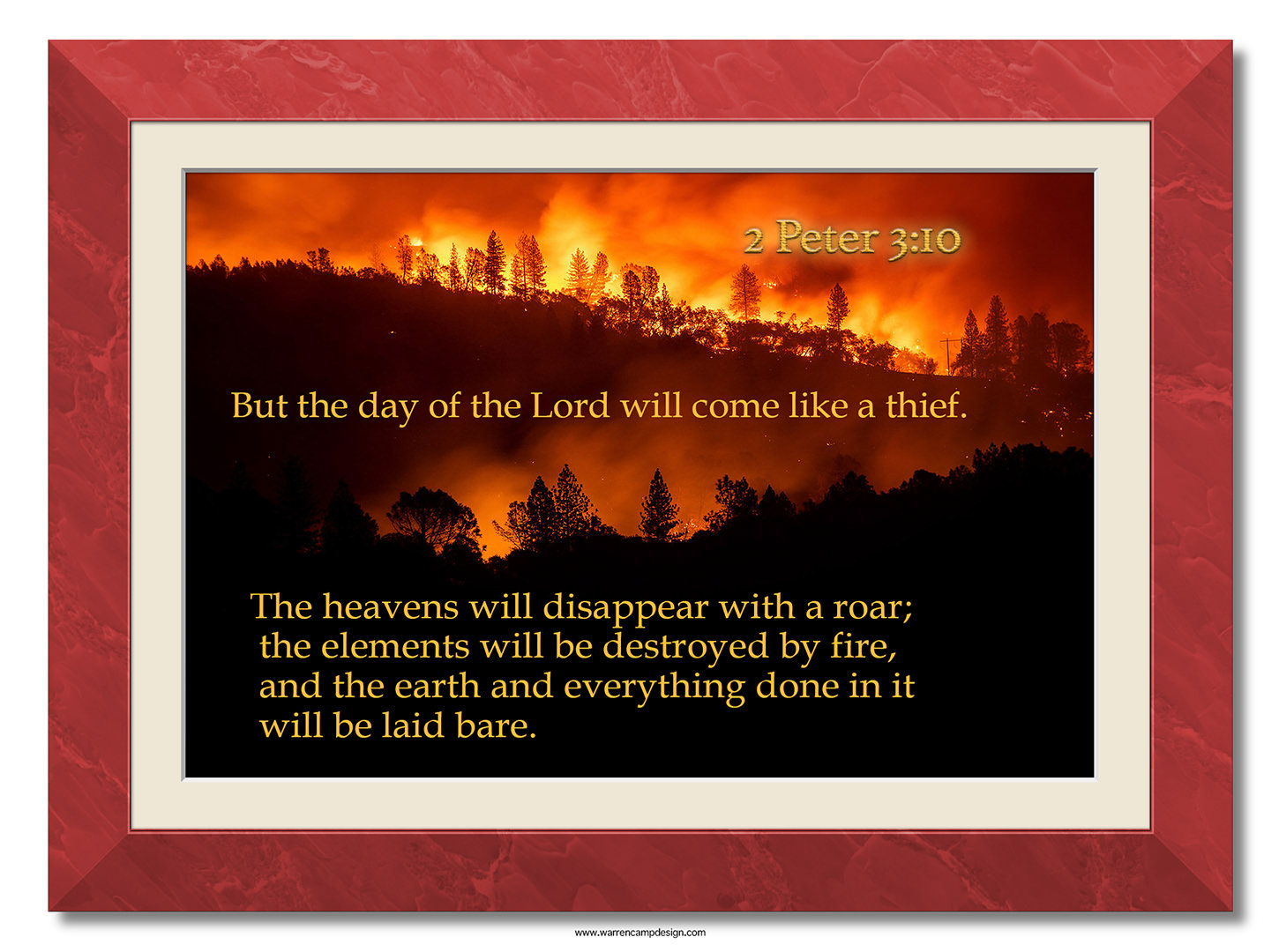 Scripture picture of 2nd Peter 3:10, emphasizing the fact that the day of the Lord will come like a thief