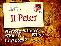 Warren Camp's 'Second Peter' envelope image asking four basic questions about this letter