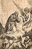 'Agony in the Garden' drawing by Caspar Strauss