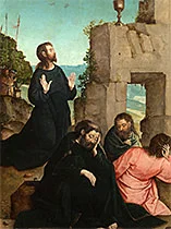 'The Agony in the Garden' painting by Juan de Flandes