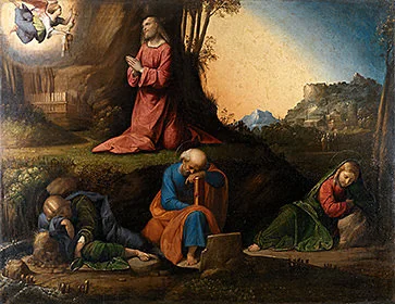 'The Agony in the Garden' painting by Benvenuto Tisi