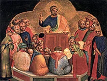 'The Apostle Peter Preaching' painting by Lorenzo Veneziano